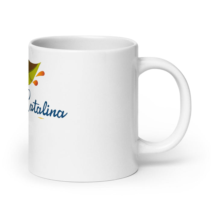 Catalina Exclusive Name Art Piece Home Office Work Coffee Mug Mexican Spanish Pride Gift Cup One-Of-A-Kind Calligraphy White Glossy Mug | C19 Mexicada 20 oz