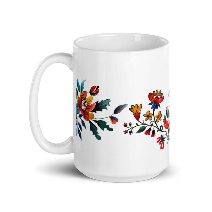 Catalina Exclusive Name Art Piece Home Office Work Coffee Mug Mexican Spanish Pride Gift Cup One-Of-A-Kind Calligraphy White Glossy Mug | C2 Mexicada