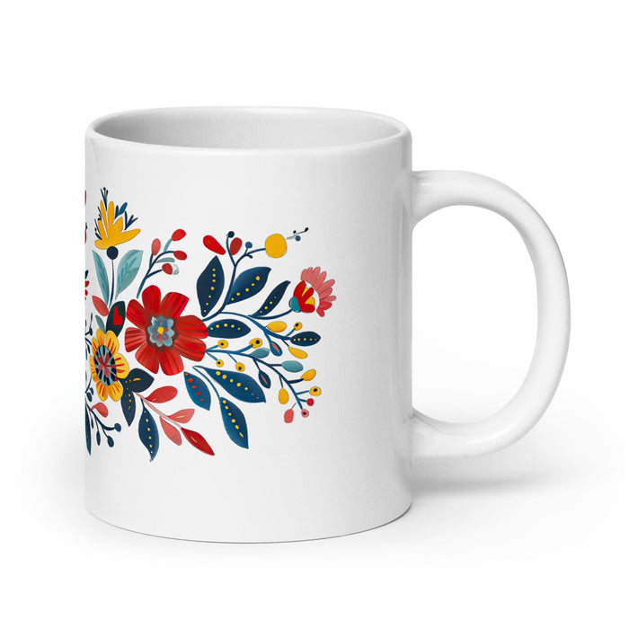 Catalina Exclusive Name Art Piece Home Office Work Coffee Mug Mexican Spanish Pride Gift Cup One-Of-A-Kind Calligraphy White Glossy Mug | C21 Mexicada 20 oz