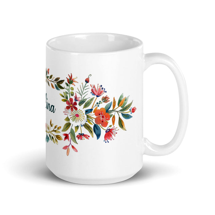 Catalina Exclusive Name Art Piece Home Office Work Coffee Mug Mexican Spanish Pride Gift Cup One-Of-A-Kind Calligraphy White Glossy Mug | C3 Mexicada 15 oz