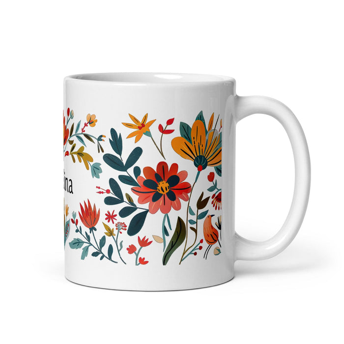 Catalina Exclusive Name Art Piece Home Office Work Coffee Mug Mexican Spanish Pride Gift Cup One-Of-A-Kind Calligraphy White Glossy Mug | C5 Mexicada 11 oz