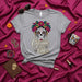 Catrina Crew Vibes Shirt, Día de los Muertos Sugar Skull T-Shirt, La Calavera Catrina Flower Crown Tee, Day of the Dead Catrina Gift, Unisex Halloween Costume Shirt, Mexican Folk Art Sugar Skull Top Mexicada