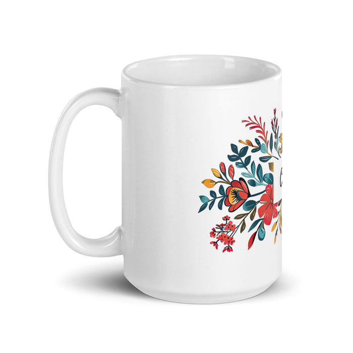 Cecilia Exclusive Name Art Piece Home Office Work Coffee Mug Mexican Spanish Pride Gift Cup One-Of-A-Kind Calligraphy White Glossy Mug | C1 Mexicada