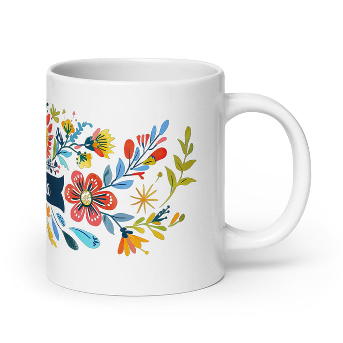 Cecilia Exclusive Name Art Piece Home Office Work Coffee Mug Mexican Spanish Pride Gift Cup One-Of-A-Kind Calligraphy White Glossy Mug | C10 Mexicada 20 oz