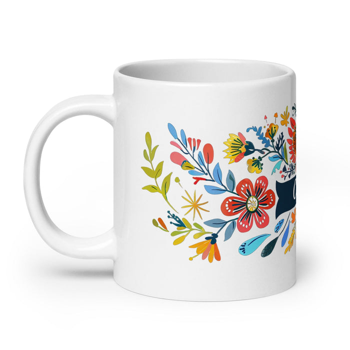 Cecilia Exclusive Name Art Piece Home Office Work Coffee Mug Mexican Spanish Pride Gift Cup One-Of-A-Kind Calligraphy White Glossy Mug | C10 Mexicada