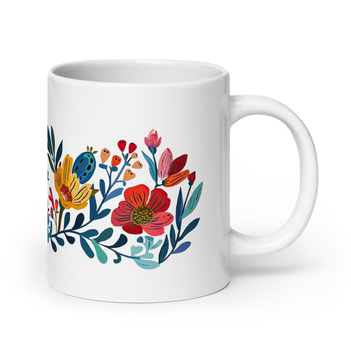 Cecilia Exclusive Name Art Piece Home Office Work Coffee Mug Mexican Spanish Pride Gift Cup One-Of-A-Kind Calligraphy White Glossy Mug | C12 Mexicada 20 oz