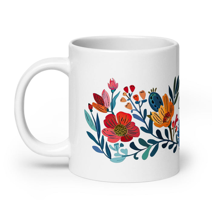 Cecilia Exclusive Name Art Piece Home Office Work Coffee Mug Mexican Spanish Pride Gift Cup One-Of-A-Kind Calligraphy White Glossy Mug | C12 Mexicada