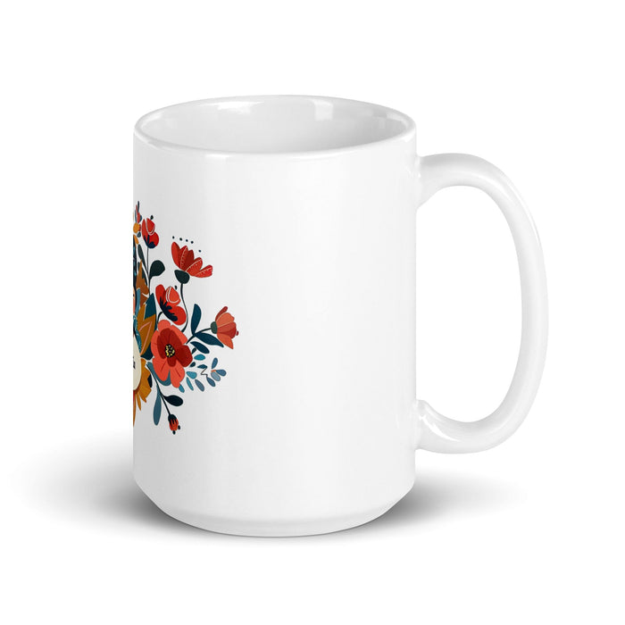 Cecilia Exclusive Name Art Piece Home Office Work Coffee Mug Mexican Spanish Pride Gift Cup One-Of-A-Kind Calligraphy White Glossy Mug | C14 Mexicada 15 oz