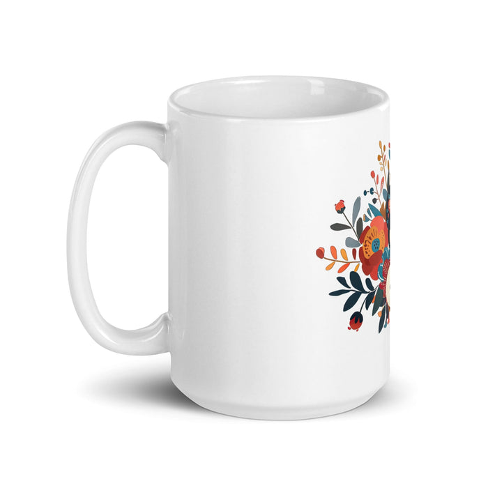 Cecilia Exclusive Name Art Piece Home Office Work Coffee Mug Mexican Spanish Pride Gift Cup One-Of-A-Kind Calligraphy White Glossy Mug | C14 Mexicada