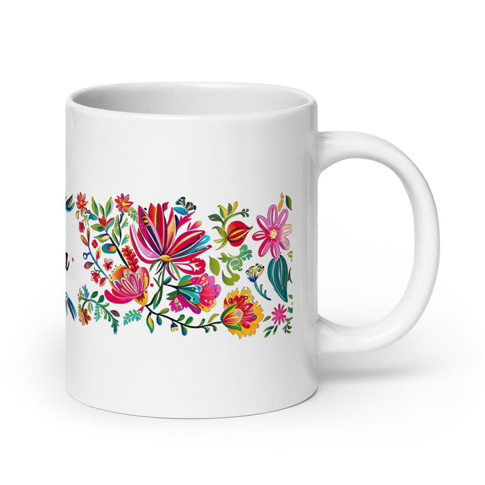 Cecilia Exclusive Name Art Piece Home Office Work Coffee Mug Mexican Spanish Pride Gift Cup One-Of-A-Kind Calligraphy White Glossy Mug | C15 Mexicada 20 oz