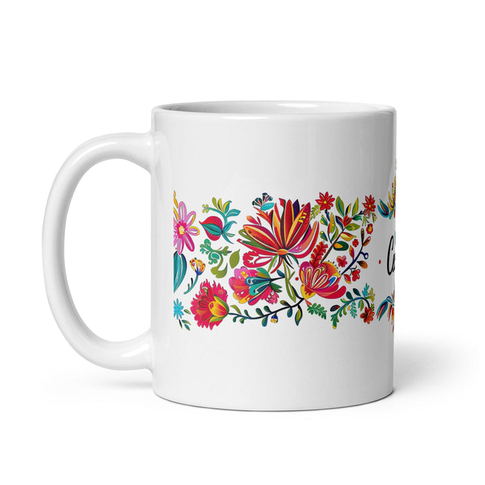 Cecilia Exclusive Name Art Piece Home Office Work Coffee Mug Mexican Spanish Pride Gift Cup One-Of-A-Kind Calligraphy White Glossy Mug | C15 Mexicada