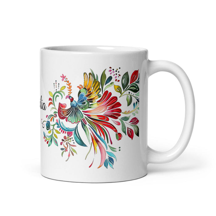 Cecilia Exclusive Name Art Piece Home Office Work Coffee Mug Mexican Spanish Pride Gift Cup One-Of-A-Kind Calligraphy White Glossy Mug | C16 Mexicada 11 oz