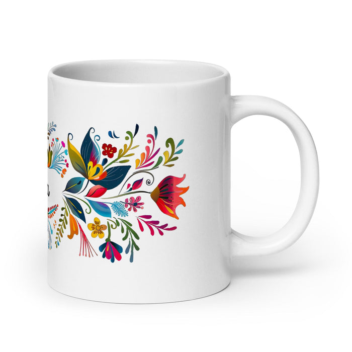 Cecilia Exclusive Name Art Piece Home Office Work Coffee Mug Mexican Spanish Pride Gift Cup One-Of-A-Kind Calligraphy White Glossy Mug | C17 Mexicada 20 oz