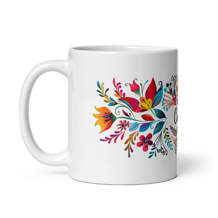 Cecilia Exclusive Name Art Piece Home Office Work Coffee Mug Mexican Spanish Pride Gift Cup One-Of-A-Kind Calligraphy White Glossy Mug | C17 Mexicada