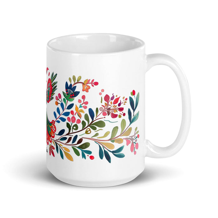 Cecilia Exclusive Name Art Piece Home Office Work Coffee Mug Mexican Spanish Pride Gift Cup One-Of-A-Kind Calligraphy White Glossy Mug | C18 Mexicada 15 oz