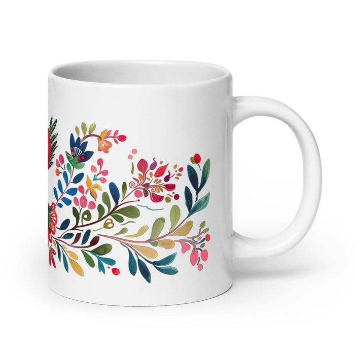 Cecilia Exclusive Name Art Piece Home Office Work Coffee Mug Mexican Spanish Pride Gift Cup One-Of-A-Kind Calligraphy White Glossy Mug | C18 Mexicada 20 oz