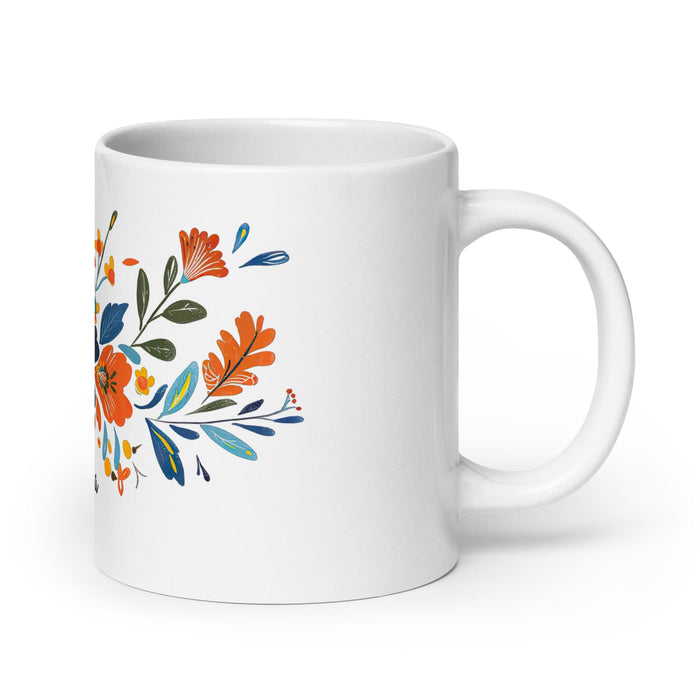 Cecilia Exclusive Name Art Piece Home Office Work Coffee Mug Mexican Spanish Pride Gift Cup One-Of-A-Kind Calligraphy White Glossy Mug | C19 Mexicada 20 oz