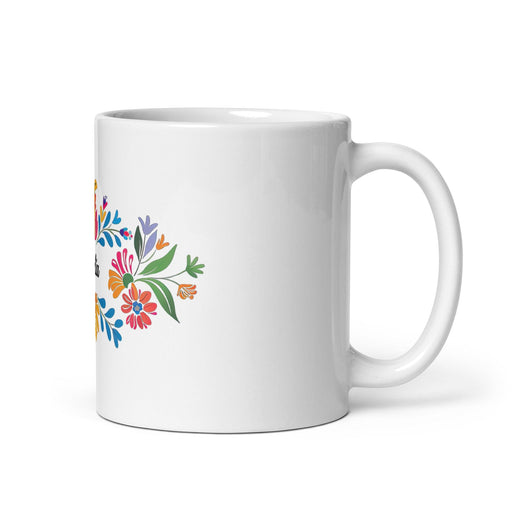 Cecilia Exclusive Name Art Piece Home Office Work Coffee Mug Mexican Spanish Pride Gift Cup One-Of-A-Kind Calligraphy White Glossy Mug | C2 Mexicada 11 oz