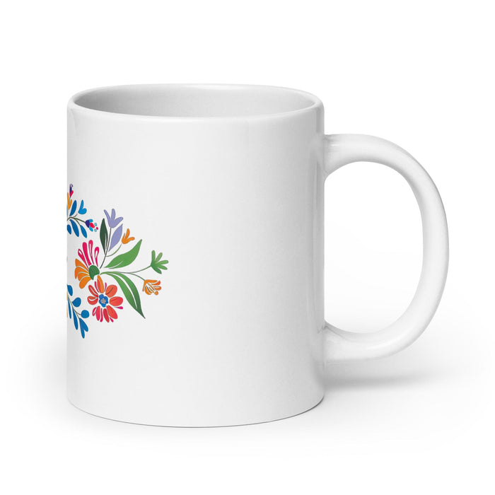 Cecilia Exclusive Name Art Piece Home Office Work Coffee Mug Mexican Spanish Pride Gift Cup One-Of-A-Kind Calligraphy White Glossy Mug | C2 Mexicada 20 oz