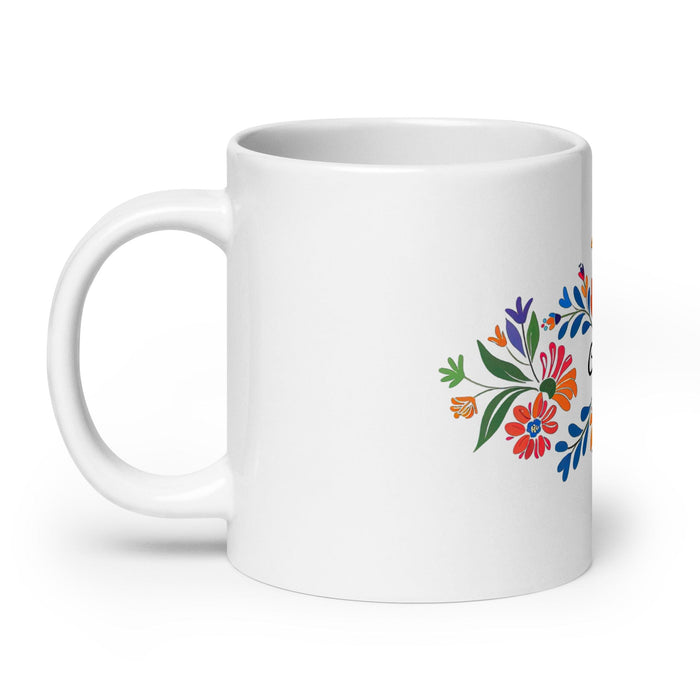 Cecilia Exclusive Name Art Piece Home Office Work Coffee Mug Mexican Spanish Pride Gift Cup One-Of-A-Kind Calligraphy White Glossy Mug | C2 Mexicada