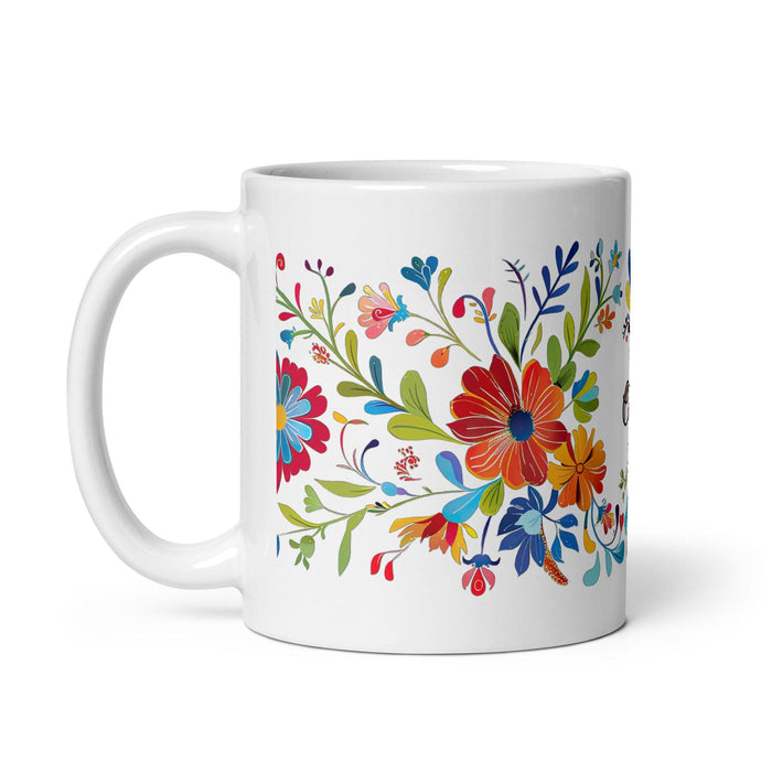 Cecilia Exclusive Name Art Piece Home Office Work Coffee Mug Mexican Spanish Pride Gift Cup One-Of-A-Kind Calligraphy White Glossy Mug | C20 Mexicada