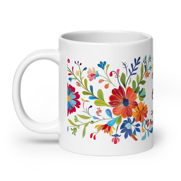 Cecilia Exclusive Name Art Piece Home Office Work Coffee Mug Mexican Spanish Pride Gift Cup One-Of-A-Kind Calligraphy White Glossy Mug | C20 Mexicada