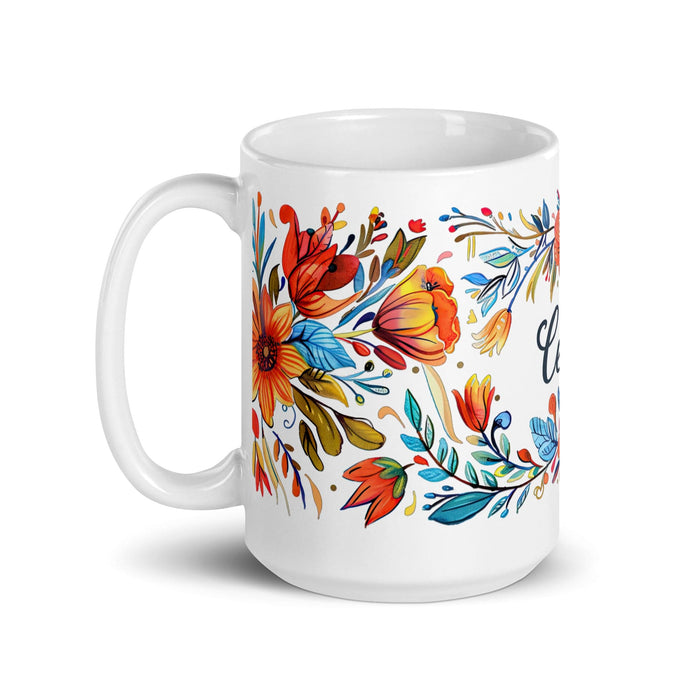 Cecilia Exclusive Name Art Piece Home Office Work Coffee Mug Mexican Spanish Pride Gift Cup One-Of-A-Kind Calligraphy White Glossy Mug | C22 Mexicada