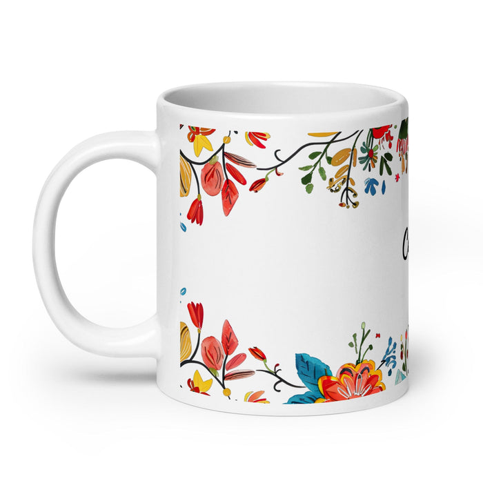 Cecilia Exclusive Name Art Piece Home Office Work Coffee Mug Mexican Spanish Pride Gift Cup One-Of-A-Kind Calligraphy White Glossy Mug | C23 Mexicada