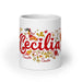 Cecilia Exclusive Name Art Piece Home Office Work Coffee Mug Mexican Spanish Pride Gift Cup One-Of-A-Kind Calligraphy White Glossy Mug | C24 Mexicada