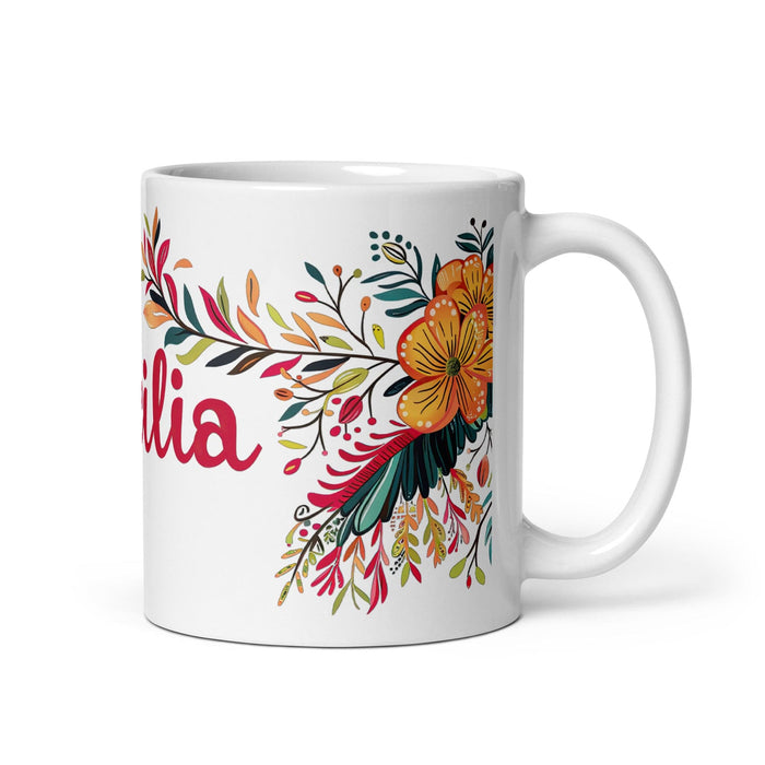 Cecilia Exclusive Name Art Piece Home Office Work Coffee Mug Mexican Spanish Pride Gift Cup One-Of-A-Kind Calligraphy White Glossy Mug | C26 Mexicada 11 oz