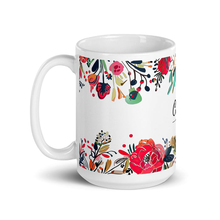 Cecilia Exclusive Name Art Piece Home Office Work Coffee Mug Mexican Spanish Pride Gift Cup One-Of-A-Kind Calligraphy White Glossy Mug | C5 Mexicada