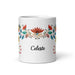 Celeste Exclusive Name Art Piece Home Office Work Coffee Mug Mexican Spanish Pride Gift Cup One-Of-A-Kind Calligraphy White Glossy Mug | C10 Mexicada