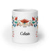 Celeste Exclusive Name Art Piece Home Office Work Coffee Mug Mexican Spanish Pride Gift Cup One-Of-A-Kind Calligraphy White Glossy Mug | C10 Mexicada