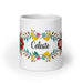 Celeste Exclusive Name Art Piece Home Office Work Coffee Mug Mexican Spanish Pride Gift Cup One-Of-A-Kind Calligraphy White Glossy Mug | C11 Mexicada