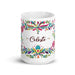 Celeste Exclusive Name Art Piece Home Office Work Coffee Mug Mexican Spanish Pride Gift Cup One-Of-A-Kind Calligraphy White Glossy Mug | C12 Mexicada