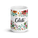 Celeste Exclusive Name Art Piece Home Office Work Coffee Mug Mexican Spanish Pride Gift Cup One-Of-A-Kind Calligraphy White Glossy Mug | C13 Mexicada