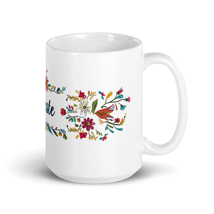 Celeste Exclusive Name Art Piece Home Office Work Coffee Mug Mexican Spanish Pride Gift Cup One-Of-A-Kind Calligraphy White Glossy Mug | C17 Mexicada 15 oz