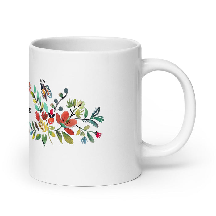 Celeste Exclusive Name Art Piece Home Office Work Coffee Mug Mexican Spanish Pride Gift Cup One-Of-A-Kind Calligraphy White Glossy Mug | C18 Mexicada 20 oz