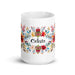 Celeste Exclusive Name Art Piece Home Office Work Coffee Mug Mexican Spanish Pride Gift Cup One-Of-A-Kind Calligraphy White Glossy Mug | C2 Mexicada