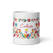 Celeste Exclusive Name Art Piece Home Office Work Coffee Mug Mexican Spanish Pride Gift Cup One-Of-A-Kind Calligraphy White Glossy Mug | C20 Mexicada