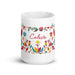 Celeste Exclusive Name Art Piece Home Office Work Coffee Mug Mexican Spanish Pride Gift Cup One-Of-A-Kind Calligraphy White Glossy Mug | C20 Mexicada