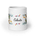 Celeste Exclusive Name Art Piece Home Office Work Coffee Mug Mexican Spanish Pride Gift Cup One-Of-A-Kind Calligraphy White Glossy Mug | C21 Mexicada