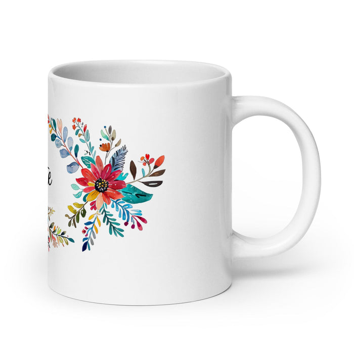 Celeste Exclusive Name Art Piece Home Office Work Coffee Mug Mexican Spanish Pride Gift Cup One-Of-A-Kind Calligraphy White Glossy Mug | C23 Mexicada 20 oz