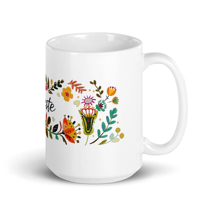 Celeste Exclusive Name Art Piece Home Office Work Coffee Mug Mexican Spanish Pride Gift Cup One-Of-A-Kind Calligraphy White Glossy Mug | C24 Mexicada 15 oz