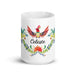 Celeste Exclusive Name Art Piece Home Office Work Coffee Mug Mexican Spanish Pride Gift Cup One-Of-A-Kind Calligraphy White Glossy Mug | C3 Mexicada