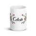 Celeste Exclusive Name Art Piece Home Office Work Coffee Mug Mexican Spanish Pride Gift Cup One-Of-A-Kind Calligraphy White Glossy Mug | C5 Mexicada