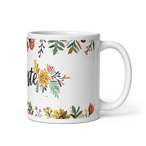 Celeste Exclusive Name Art Piece Home Office Work Coffee Mug Mexican Spanish Pride Gift Cup One-Of-A-Kind Calligraphy White Glossy Mug | C6 Mexicada 11 oz