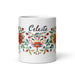 Celeste Exclusive Name Art Piece Home Office Work Coffee Mug Mexican Spanish Pride Gift Cup One-Of-A-Kind Calligraphy White Glossy Mug | C8 Mexicada