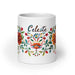 Celeste Exclusive Name Art Piece Home Office Work Coffee Mug Mexican Spanish Pride Gift Cup One-Of-A-Kind Calligraphy White Glossy Mug | C8 Mexicada