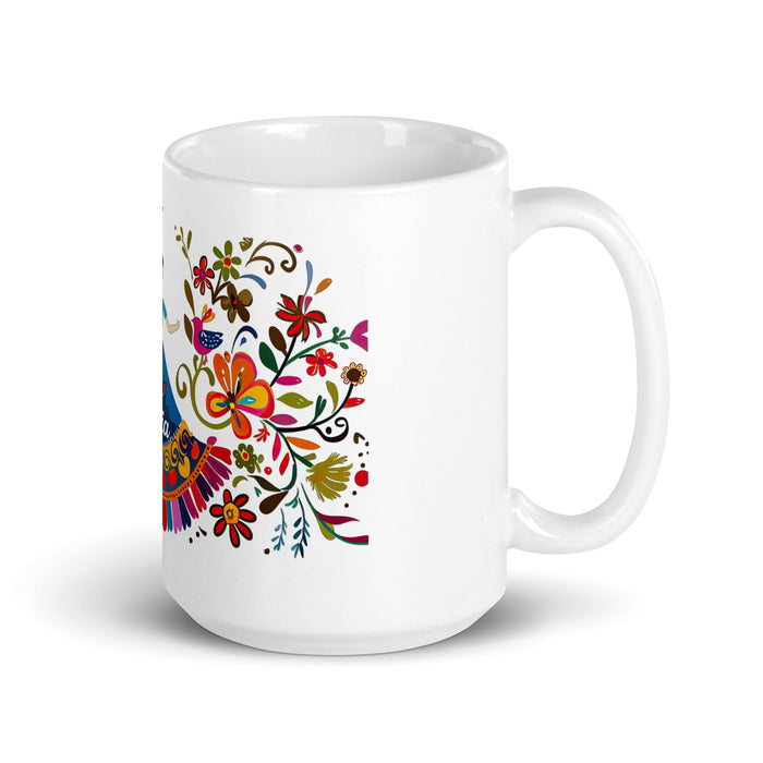 Celia Exclusive Name Art Piece Home Office Work Coffee Mug Mexican Spanish Pride Gift Cup One-Of-A-Kind Calligraphy White Glossy Mug | C1 Mexicada 15 oz